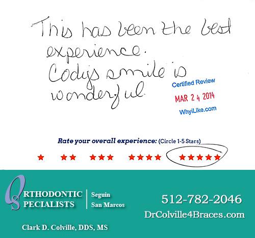Orthodontic Specialists of San Marcos review by Tammy T. in San Marcos, TX on March 24, 2014
