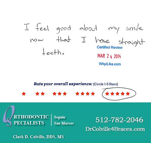 Orthodontic Specialists of San Marcos review by Blake C. in San Marcos, TX on March 24, 2014