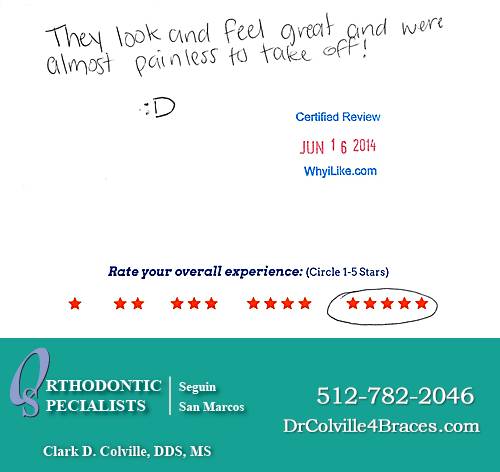 Orthodontic Specialists of San Marcos review by Stephanie C. in San Marcos, TX on June 16, 2014