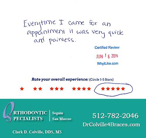 Orthodontic Specialists of San Marcos review by Taylor P. in San Marcos, TX on June 16, 2014