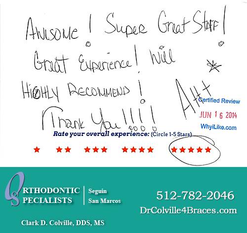 Orthodontic Specialists of San Marcos review by Tracy C. in San Marcos, TX on June 16, 2014