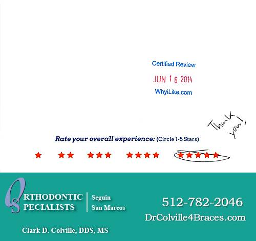 Orthodontic Specialists of San Marcos review by Heston B. in San Marcos, TX on June 16, 2014