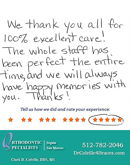Orthodontic Specialists of San Marcos review by Rhonda B. in San Marcos, TX on November 18, 2014