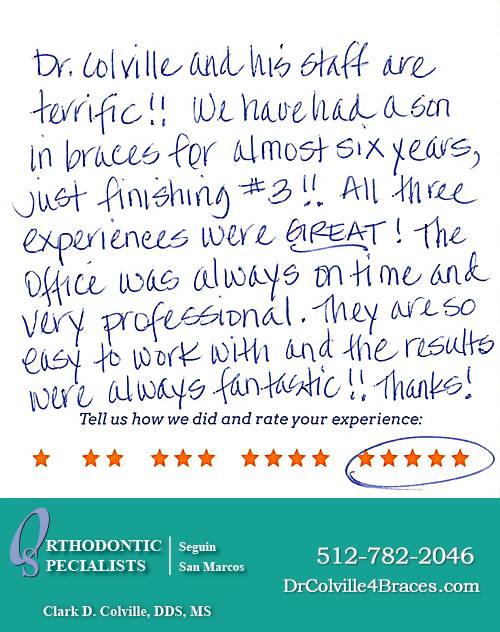 Orthodontic Specialists of San Marcos review by Kelly O. in San Marcos, TX on November 18, 2014