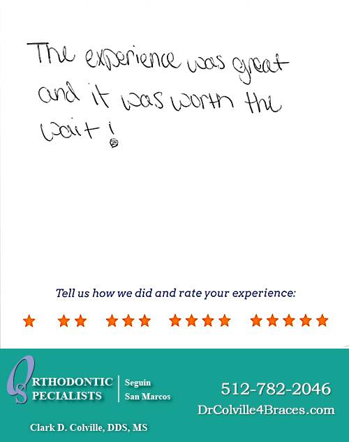 Orthodontic Specialists of San Marcos review by Chole D. in San Marcos, TX on November 18, 2014