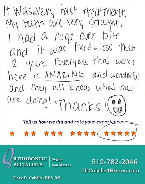 Orthodontic Specialists of San Marcos review by Lana P. in San Marcos, TX on January 20, 2015