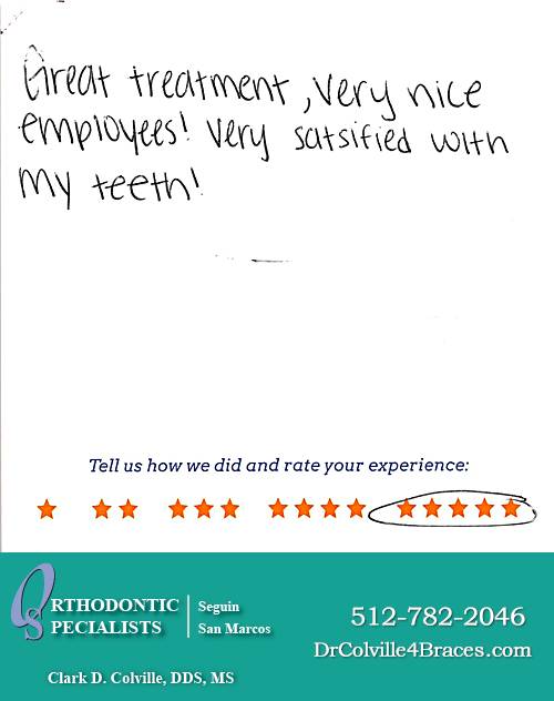Orthodontic Specialists of San Marcos review by Crystal M. in San Marcos, TX on January 20, 2015