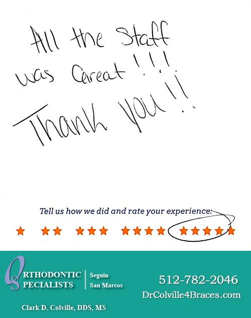 Orthodontic Specialists of San Marcos review by Dawn T. in San Marcos, TX on February 17, 2015