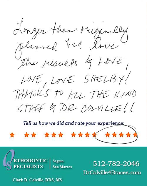 Orthodontic Specialists of San Marcos review by Michelle F. in San Marcos, TX on February 17, 2015