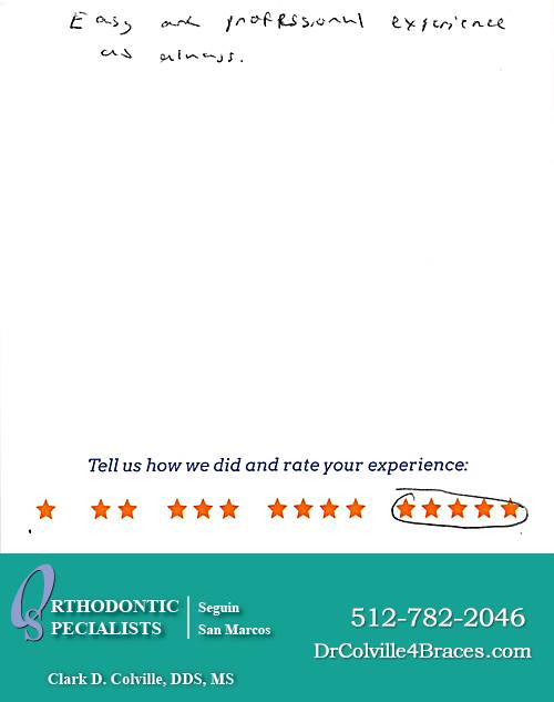 Orthodontic Specialists of San Marcos review by Cole H. in San Marcos, TX on February 17, 2015