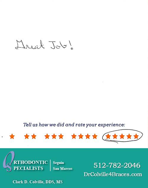 Orthodontic Specialists of San Marcos review by Cindy M. in San Marcos, TX on February 17, 2015