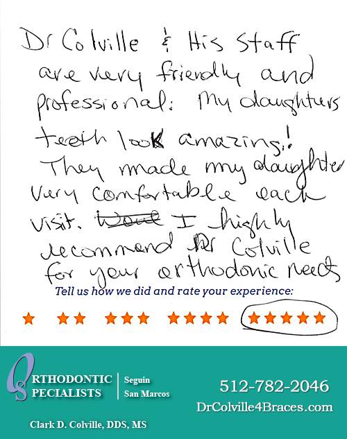 Orthodontic Specialists of San Marcos review by Susanne B. in San Marcos, TX on August 17, 2015
