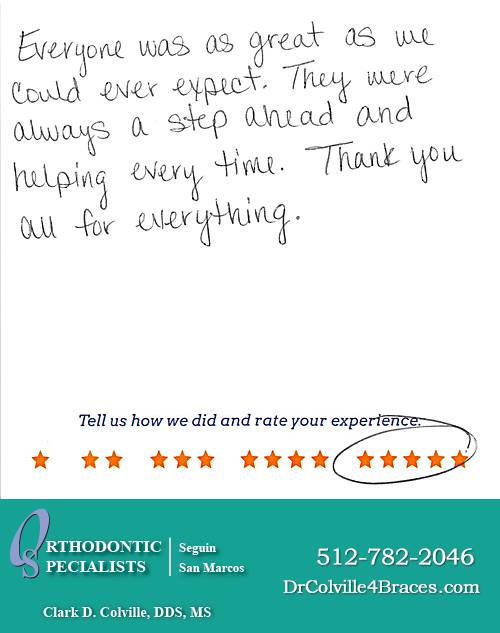 Orthodontic Specialists of San Marcos review by Amanda K. in San Marcos, TX on August 17, 2015
