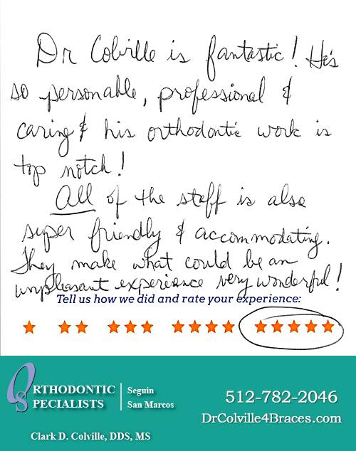 Orthodontic Specialists of San Marcos review by Pam J. in San Marcos, TX on August 17, 2015