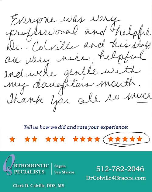 Orthodontic Specialists of San Marcos review by Madi M. in San Marcos, TX on October 07, 2015