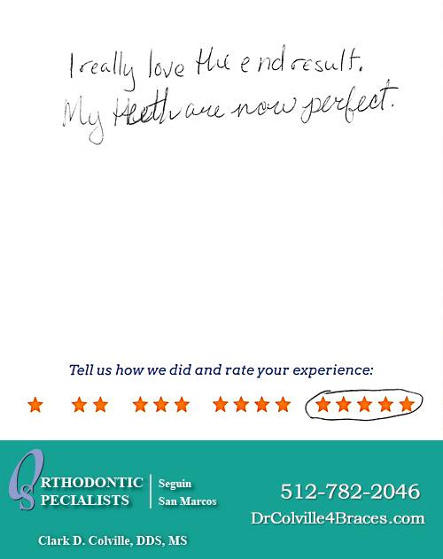Orthodontic Specialists of San Marcos review by Madison M. in San Marcos, TX on October 07, 2015