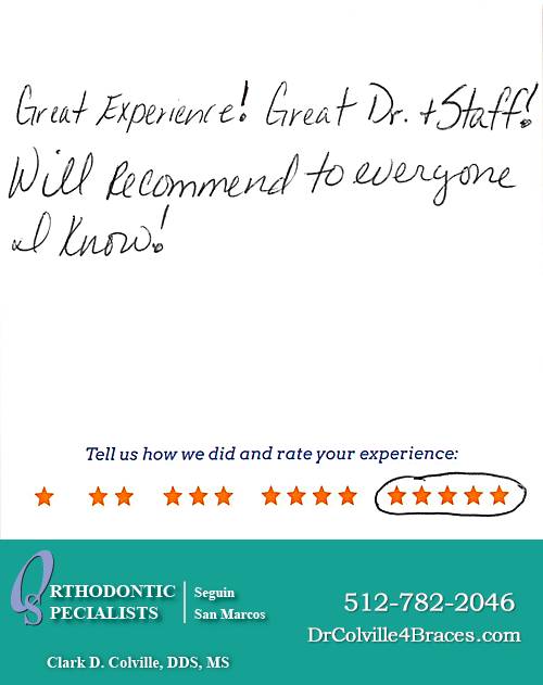 Orthodontic Specialists of San Marcos review by Marie G. in San Marcos, TX on October 07, 2015
