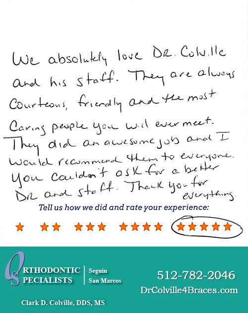 Orthodontic Specialists of San Marcos review by Emily C. in San Marcos, TX on October 07, 2015