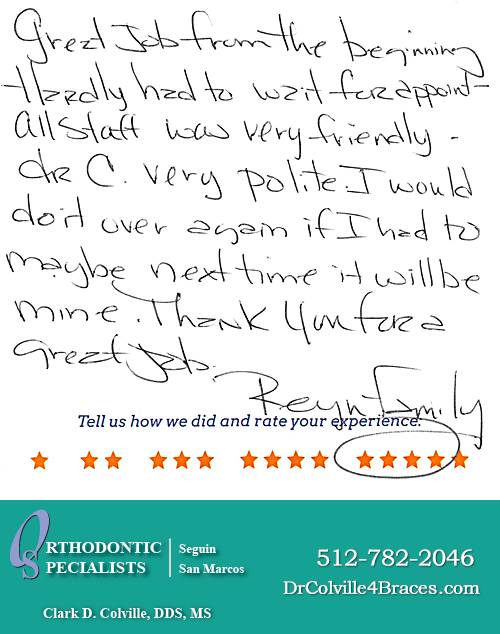 Orthodontic Specialists of San Marcos review by Isabel R. in San Marcos, TX on November 12, 2015