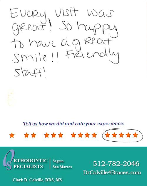 Orthodontic Specialists of San Marcos review by Ashley R. in San Marcos, TX on November 12, 2015