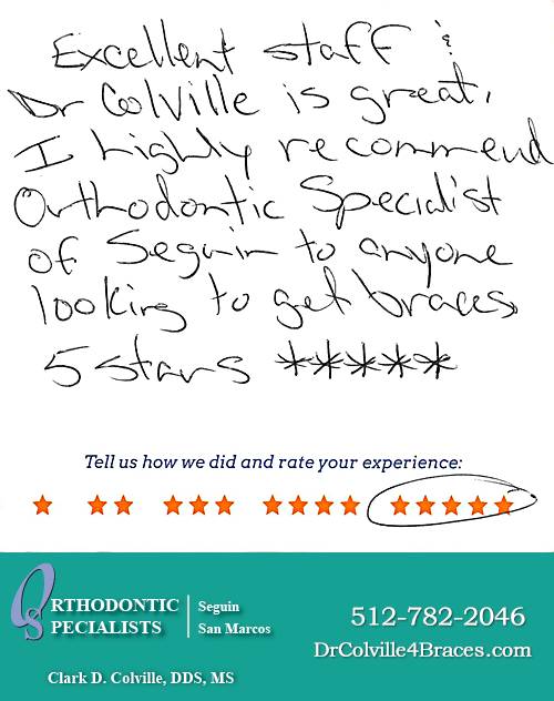 Orthodontic Specialists of San Marcos review by Jennifer M. in San Marcos, TX on February 17, 2016