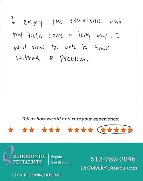 Orthodontic Specialists of San Marcos review by Cody E. in San Marcos, TX on February 17, 2016