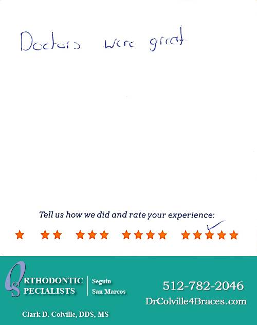 Orthodontic Specialists of San Marcos review by Andrew S. in San Marcos, TX on May 03, 2016