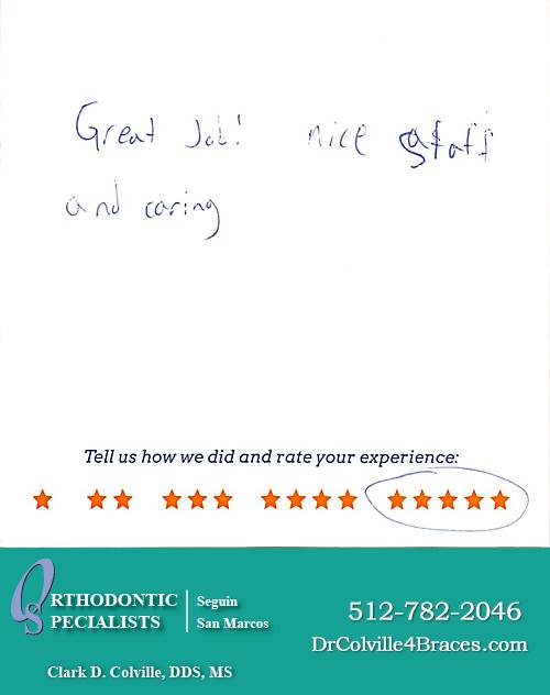 Orthodontic Specialists of San Marcos review by Cheney S. in San Marcos, TX on May 03, 2016