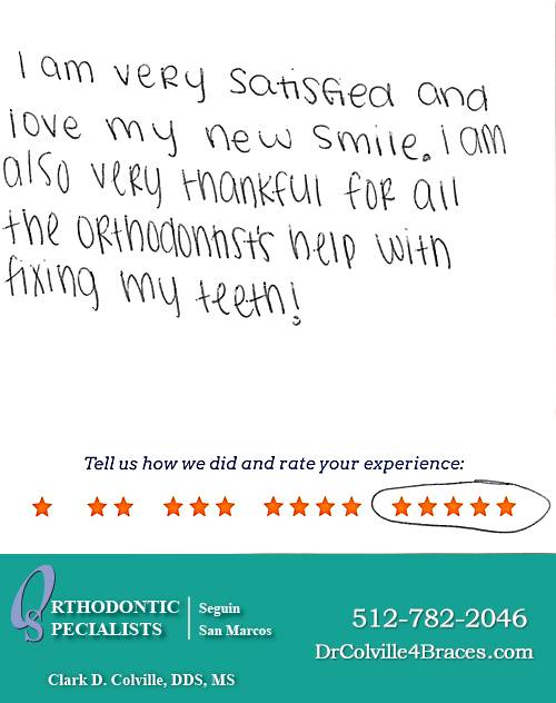 Orthodontic Specialists of San Marcos review by Baily C. in San Marcos, TX on May 03, 2016