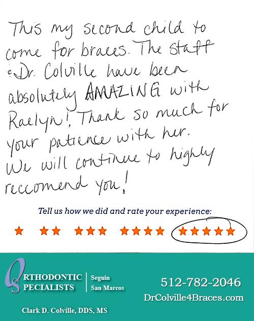 Orthodontic Specialists of San Marcos review by Raelyn C. in San Marcos, TX on May 03, 2016
