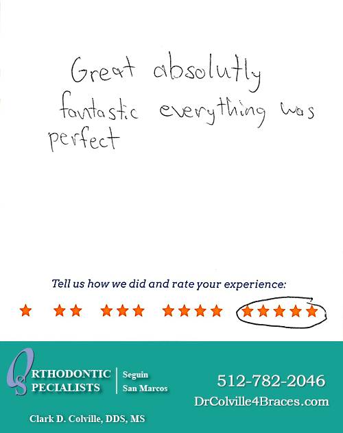 Orthodontic Specialists of San Marcos review by Carson R. in San Marcos, TX on May 03, 2016
