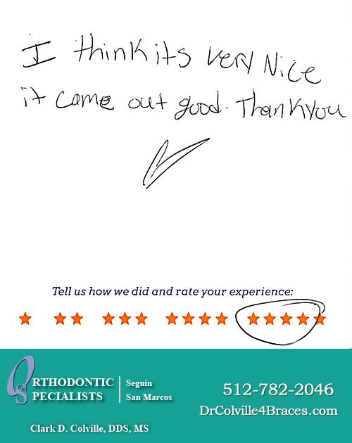Orthodontic Specialists of San Marcos review by Mallory C. in San Marcos, TX on April 01, 2017