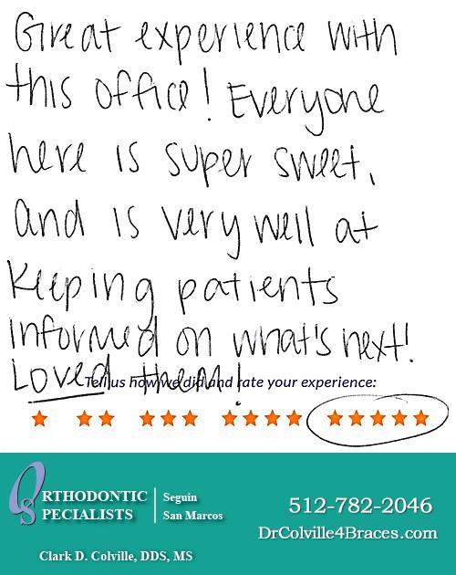 Orthodontic Specialists of San Marcos review by Haleigh C. in San Marcos, TX on November 10, 2017