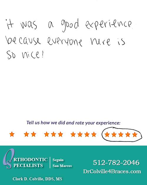 Orthodontic Specialists of San Marcos review by Megan E. in San Marcos, TX on November 10, 2017