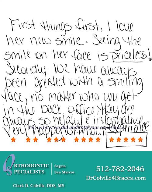 Orthodontic Specialists of San Marcos review by Mandy L. in San Marcos, TX on November 10, 2017