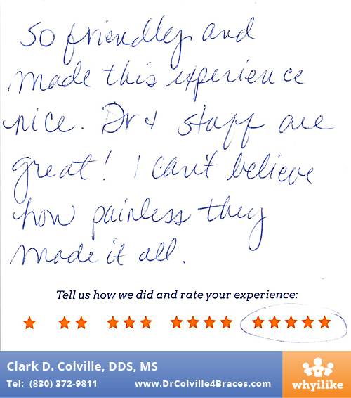 Orthodontic Specialists of Seguin review by Le Ann W. in Seguin, TX on January 06, 2015