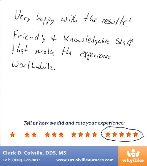 Orthodontic Specialists of Seguin review by Marcos O. in Seguin, TX on January 06, 2015