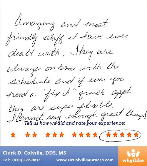 Orthodontic Specialists of Seguin review by Audrey R. in Seguin, TX on January 06, 2015