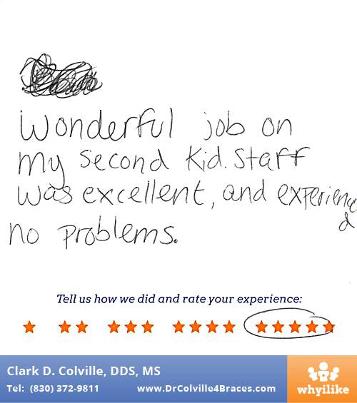 Orthodontic Specialists of Seguin review by Kenneth H. in Seguin, TX on January 20, 2015
