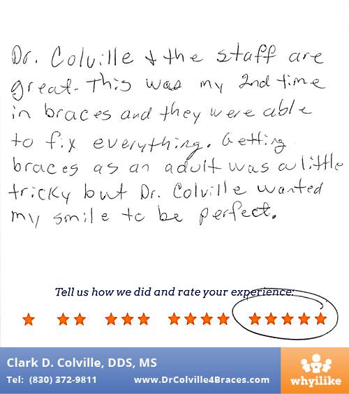 Orthodontic Specialists of Seguin review by Sherry L. in Seguin, TX on July 06, 2015