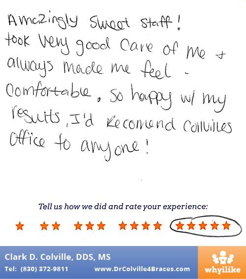 Orthodontic Specialists of Seguin review by Erica W. in Seguin, TX on July 06, 2015