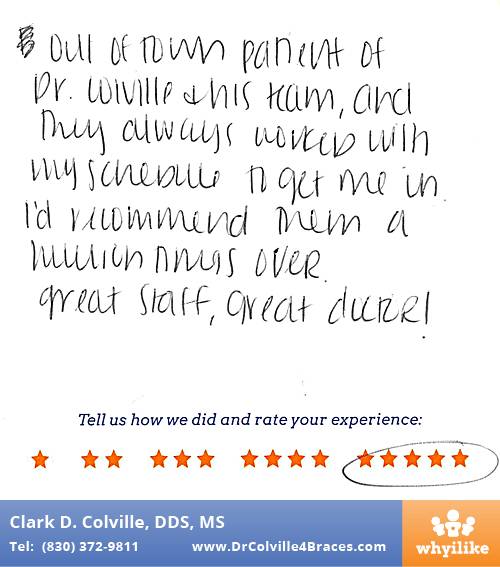 Orthodontic Specialists of Seguin review by Linsey J. in Seguin, TX on July 06, 2015