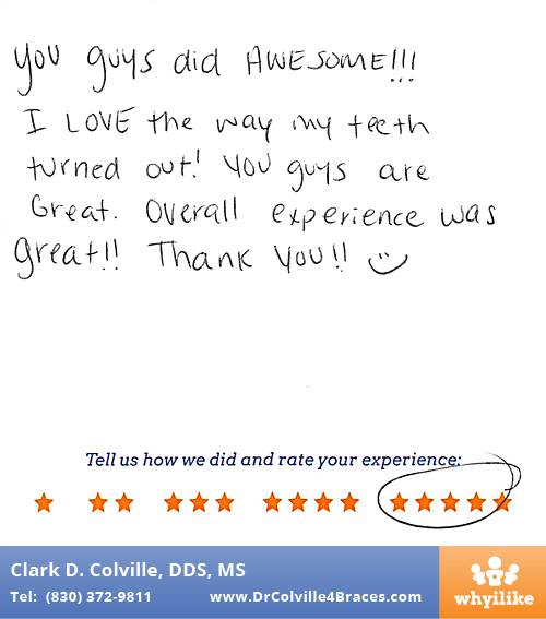 Orthodontic Specialists of Seguin review by Alyssa E. in Seguin, TX on October 07, 2015