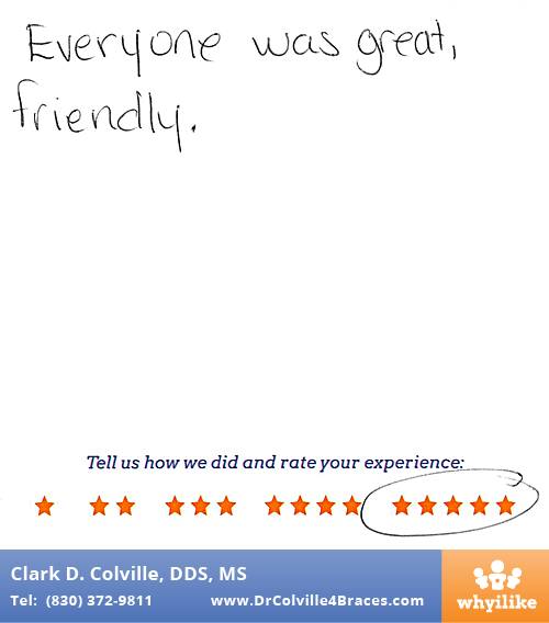 Orthodontic Specialists of Seguin review by Rebecca T. in Seguin, TX on November 12, 2015