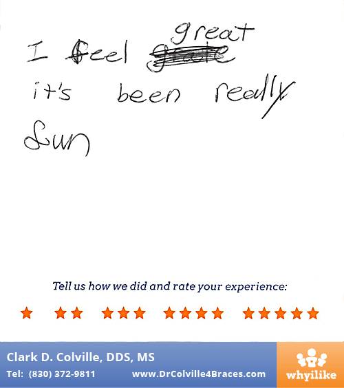 Orthodontic Specialists of Seguin review by Grace V. in Seguin, TX on February 17, 2016