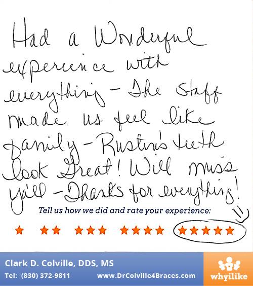 Orthodontic Specialists of Seguin review by Connie H. in Seguin, TX on February 17, 2016