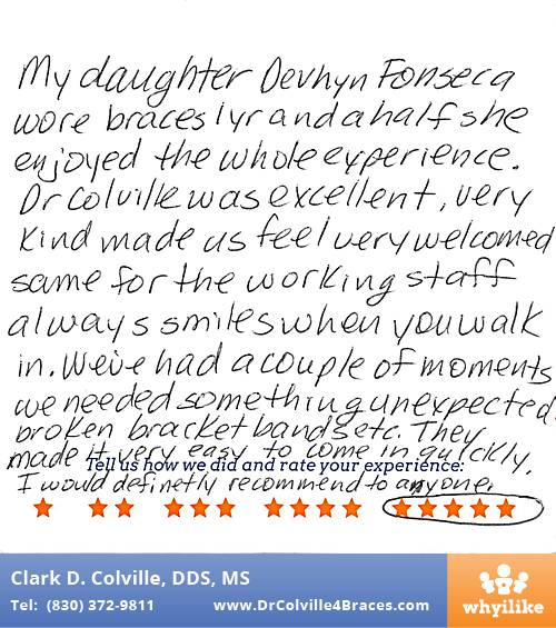 Orthodontic Specialists of Seguin review by Rosie D. in Seguin, TX on March 07, 2016