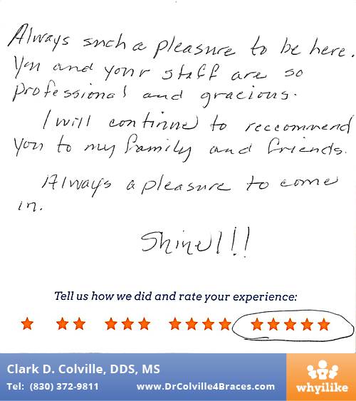 Orthodontic Specialists of Seguin review by Tesi P. in Seguin, TX on March 16, 2016