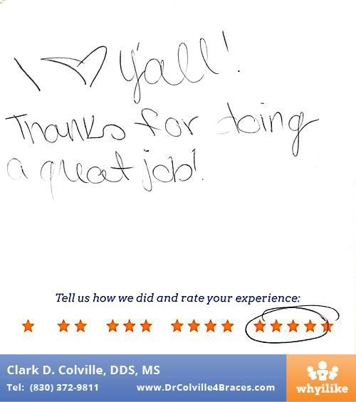 Orthodontic Specialists of Seguin review by Melanie O. in Seguin, TX on March 16, 2016