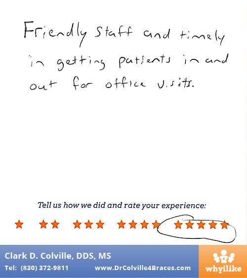 Orthodontic Specialists of Seguin review by Colby E. in Seguin, TX on March 16, 2016